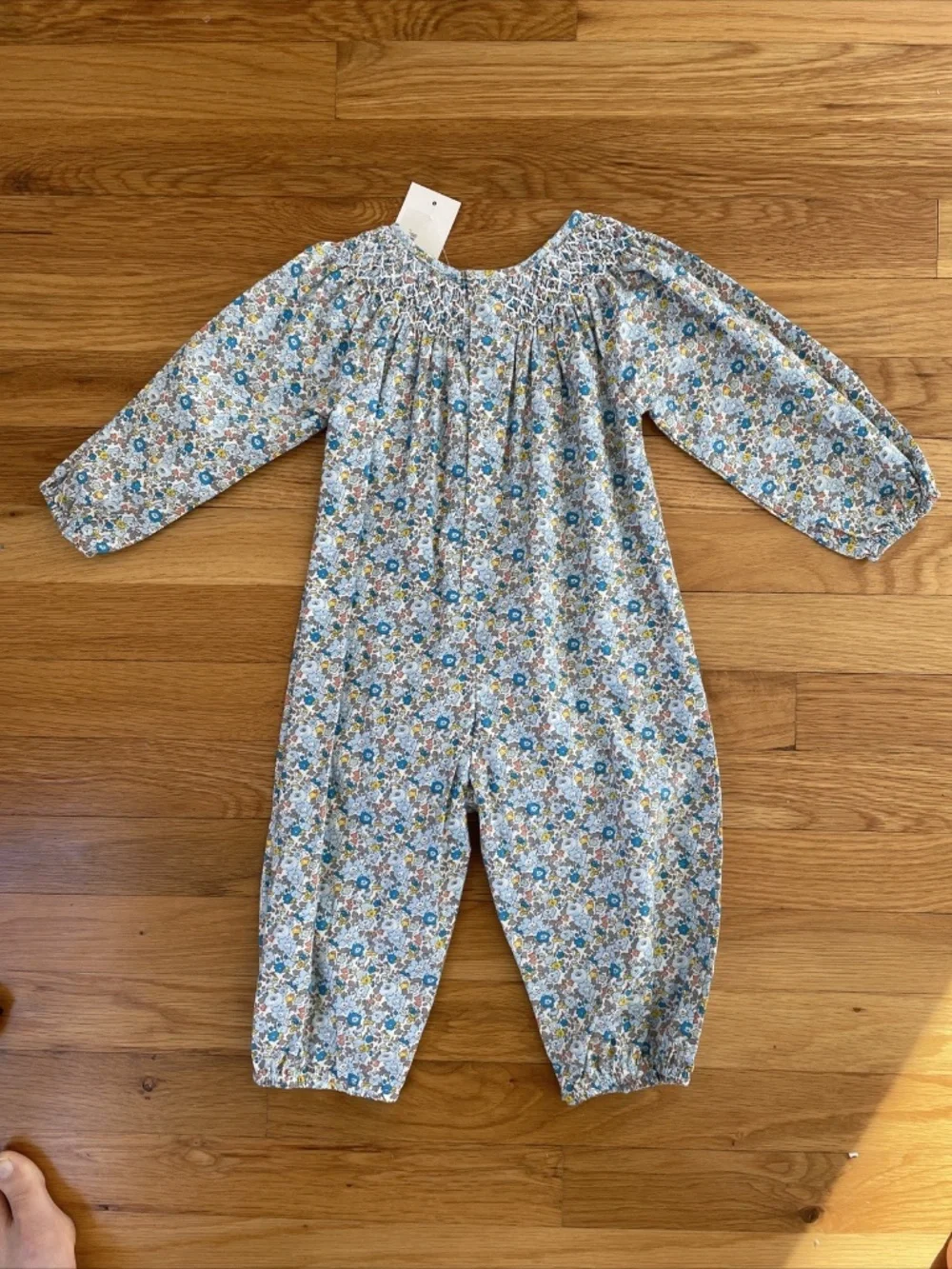 NWT Petite Confection 18 Months Smocked Long Sleeve Romper 100% Cotton